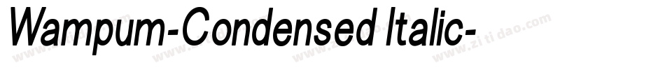 Wampum-Condensed Italic字体转换